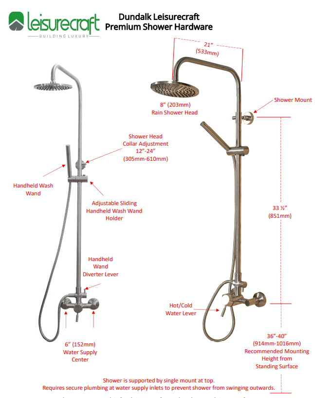 Premium Shower Hardware