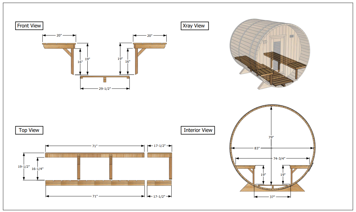 CT Serenity Barrel Sauna